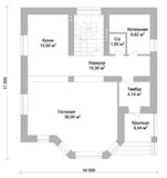 Проект дома B-041. Дом с балконом B-041