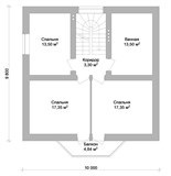 Проект дома B-041. Дом с балконом B-041