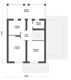 Проект дома D-122. Дом с мансардой D-122