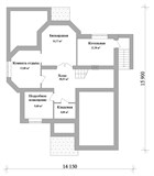 Проект дома E-061. Дом из кирпича двухэтажный E-061