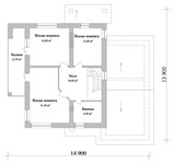 Проект дома D-116. Современный дом с гаражом D-116