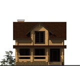 Проект дома C-251. Дом из оцилиндрованного бревна C-251