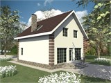 Проект дома C-254. Дом с эркером и мансардой C-254