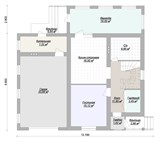 Проект дома C-253. Дом с мансардой и верандой C-253