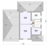 Проект дома C-253. Дом с мансардой и верандой C-253