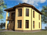 Проект дома B-284. Красивый двухэтажный дом B-284