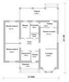 Проект дома B-274. Красивый дом с террасой B-274