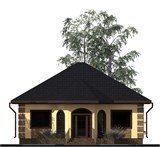 Проект дома B-270. Одноэтажный дом до 150 м с эркером B-270