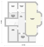 Проект дома F-078. Двухэтажный дом на склоне F-078