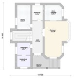 Проект дома F-078. Двухэтажный дом на склоне F-078