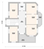 Проект дома F-078. Двухэтажный дом на склоне F-078