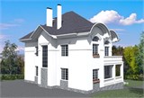 Проект дома F-078. Двухэтажный дом на склоне F-078