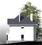 Проект дома F-078. Двухэтажный дом на склоне F-078