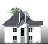 Проект дома F-078. Двухэтажный дом на склоне F-078