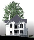 Проект дома F-078. Двухэтажный дом на склоне F-078