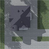 Проект дома E-059. Дом из пеноблоков с балконом E-059