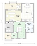 Проект дома E-055. Дом три спальни с террасой E-055