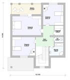 Проект дома E-055. Дом три спальни с террасой E-055