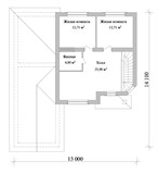 Проект дома C-240. Дом с сауной двухэтажный C-240