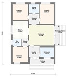 Проект дома B-264. Дом из пеноблоков до 150 м B-264