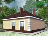 Проект дома B-263. Недорогой дом из кирпича B-263