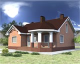 Проект дома B-260. Кирпичный дом B-260