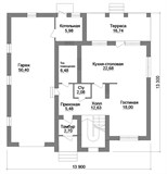 Проект дома D-110. Дом с гаражом 250 кв D-110