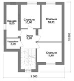 Проект дома D-110. Дом с гаражом 250 кв D-110