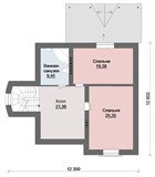 Проект дома E-051. Дом с цокольным этажом и мансардой E-051