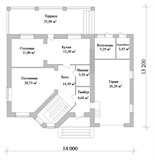 Проект дома C-236. Дом с эркером 2 этажа C-236