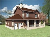 Проект дома C-236. Дом с эркером 2 этажа C-236