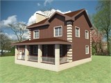 Проект дома C-236. Дом с эркером 2 этажа C-236