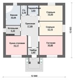 Проект дома A-076. Дом до 100 кв м A-076