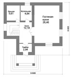 Проект дома A-075. Недорогой двухэтажный дом A-075