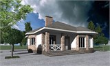 Проект дома B-245. Одноэтажный дом с 2 эркерами B-245