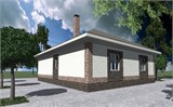 Проект дома B-245. Одноэтажный дом с 2 эркерами B-245