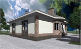 Проект дома B-245. Одноэтажный дом с 2 эркерами B-245