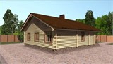 Проект дома B-241. Одноэтажный дом из бревна B-241