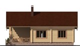 Проект дома B-241. Одноэтажный дом из бревна B-241