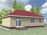 Проект дома A-074. Простой дом до 100 м2 A-074
