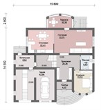 Проект дома F-070. Двухэтажный дом с балконом и гаражом F-070