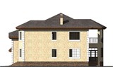 Проект дома F-070. Двухэтажный дом с балконом и гаражом F-070