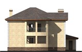 Проект дома F-070. Двухэтажный дом с балконом и гаражом F-070