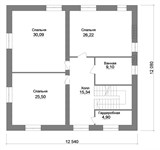 Проект дома F-069. Большой дом из газобетона F-069