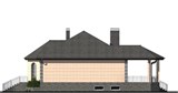 Проект дома C-230. Одноэтажный дом с подвалом и террасой C-230