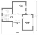 Проект дома F-068. Дом с бильярдной F-068