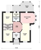 Проект дома C-229. Дом из блоков C-229