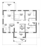 Проект дома B-231. Дом 3 спальни 1 этаж B-231