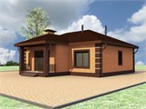 Проект дома B-231. Дом 3 спальни 1 этаж B-231