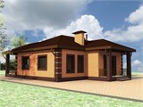 Проект дома B-231. Дом 3 спальни 1 этаж B-231
